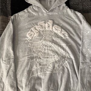 Sp5der hoodie OG Web gray brand new